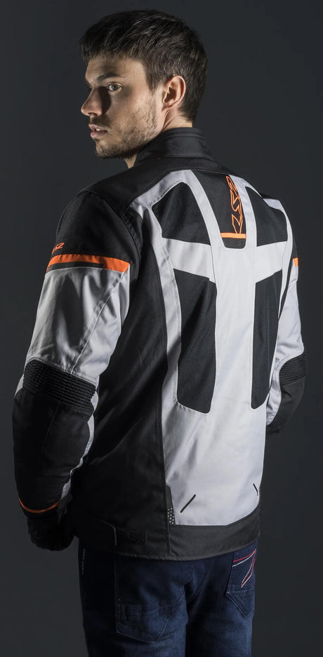 Ls2 kurtka scout kurtka scout męska czarno-szara pomarańczowa 3xl
