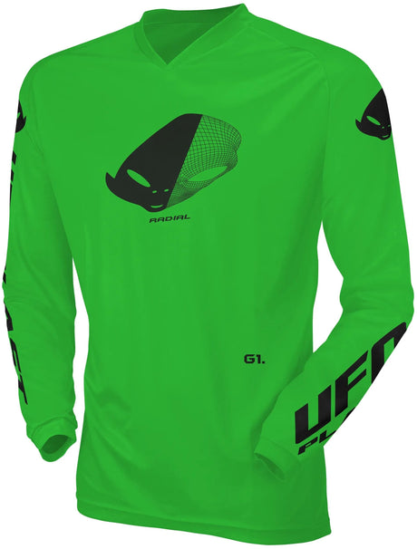 Ufo plastik jersey mx radialna koszulka dziecięca ufo rad neonowa zieleń gr. xxx