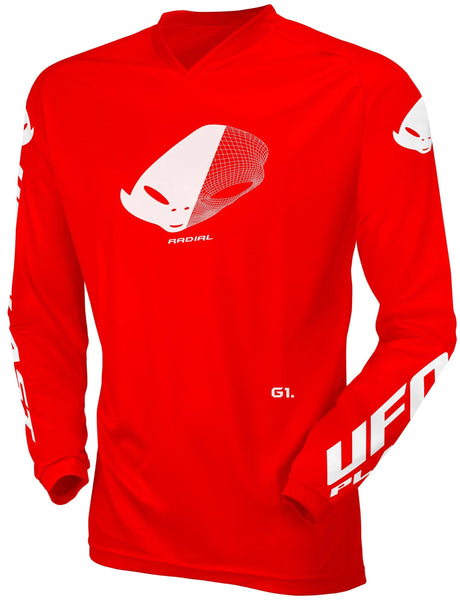 Ufo plastik jersey mx radialna koszulka dziecięca ufo rad czerwona gr. xs
