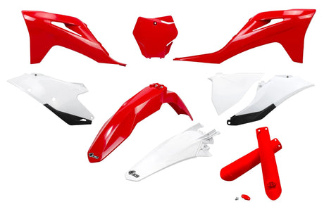 Zestaw plastikowych elementów wykończeniowych UFO UFO gaz gazowy OEM czerwony biały