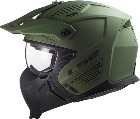 Kask modułowy Ls2 of606 drifter solidny kask drifter zielony matowy gr. XXL