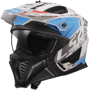 Kask modułowy Ls2 of606 drifter devor kask of606 drtifer devor xs biały niebieski matowy