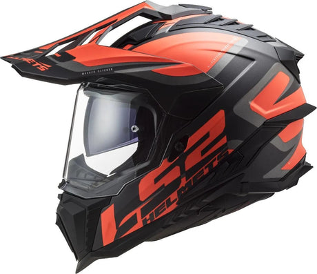 Kask enduro Ls2 mx701 explorer alter kask explorer age bw neon pomarańczowy matowy gr.l