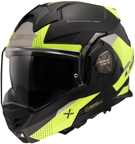 Ls2 klaphelm ff901 advant x oblivion kask advant x obliv bw neon żółty matowy gr. x