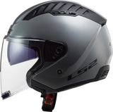 Kask Ls2 jet of600 copter ii solidny hełm copter ii soli nardo szary gr. l