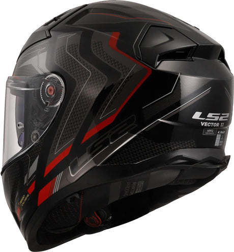 Kask integralny Ls2 ff811 wektor ii kask alizer ff811 wektor i alizer czarny czerwony gr. m