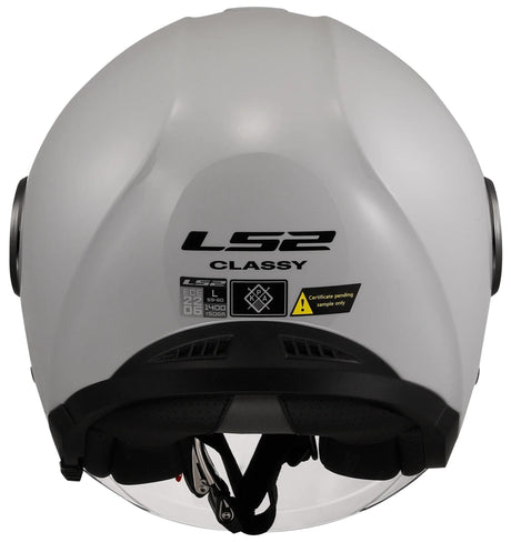 Kask Ls2 jet of620 klasyczny solidny kask of620 klasyczny solidny perłowo-szary gr. l