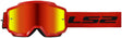 Gogle motocrossowe Ls2, ładowarka, okulary, ładowarka, czerwone