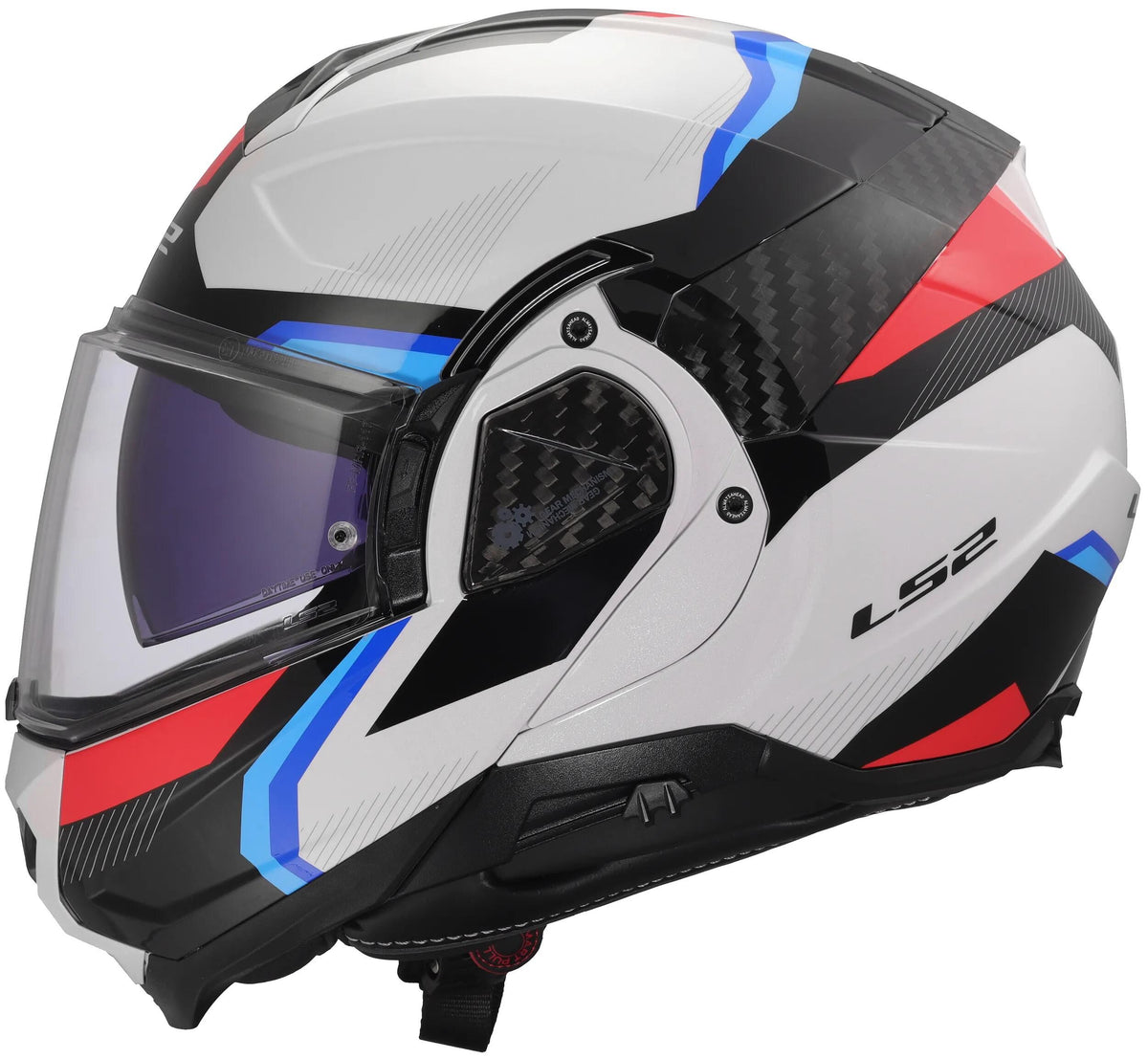 Kask Ls2 klaphelm ff910 advant ii triple ff910 advant ii triple s biały niebieski czerwony