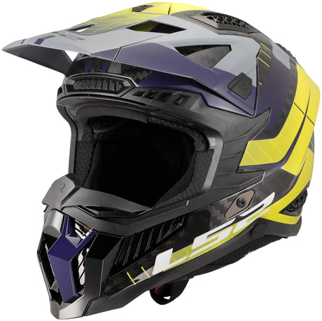 Kask motocrossowy Ls2 mx703 x-force galuo kask x-force galuo szary neonowożółty rozmiar xl