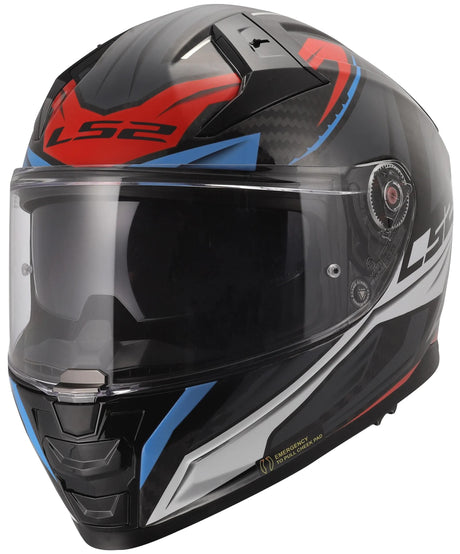Kask integralny Ls2 ff811 wektor ii carbon savage ff811 wektor ii kask c savage biały niebieski czerwony m