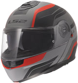 Kaski Ls2 klaphelm ff908 strobe ii monza ff908 strobe monza czarny szary czerwony m