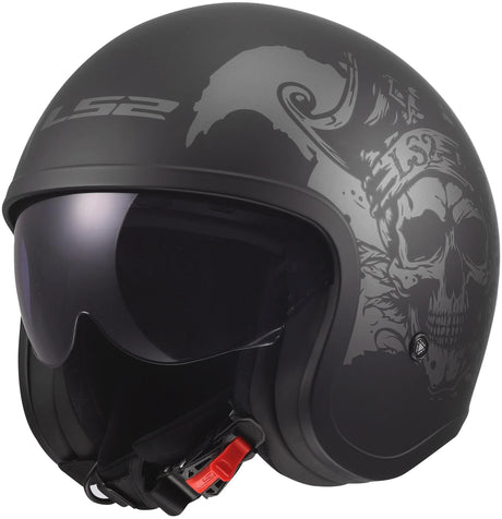 Kask odrzutowy Ls2 of599 spitfire ii willy hełm of599 spitfire ii willy czarnoszary xl