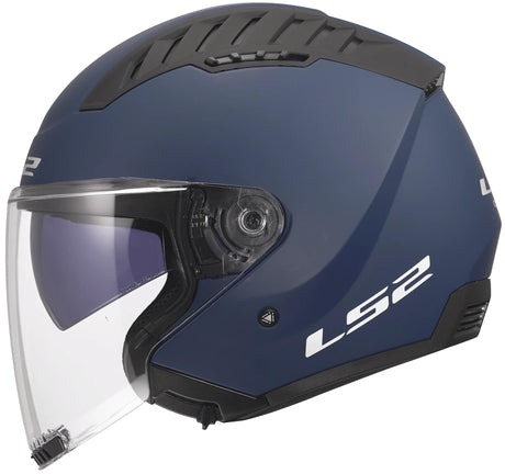 Kask Ls2 jet of600 copter ii solidny hełm of600 copter i granatowy matowy gr. l