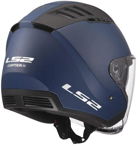 Kask Ls2 jet of600 copter ii solidny hełm of600 copter i granatowy matowy gr. l