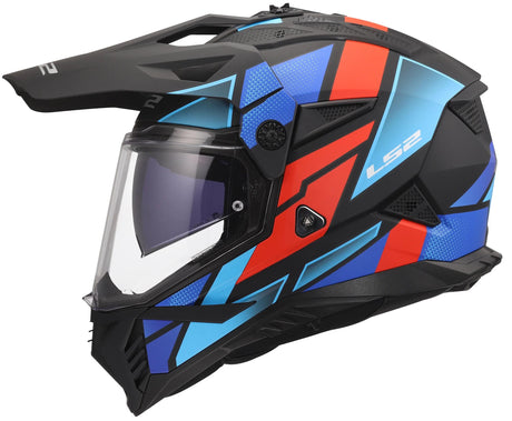 Kask enduro Ls2 mx702 pionier ii kask blokowy mx702 pionier blok czarny matowy czerwony niebieski