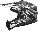 Kask motocrossowy Ls2 mx708 fast ii grotesk kask mx708 fast ii groteskowy matowy czarny szary