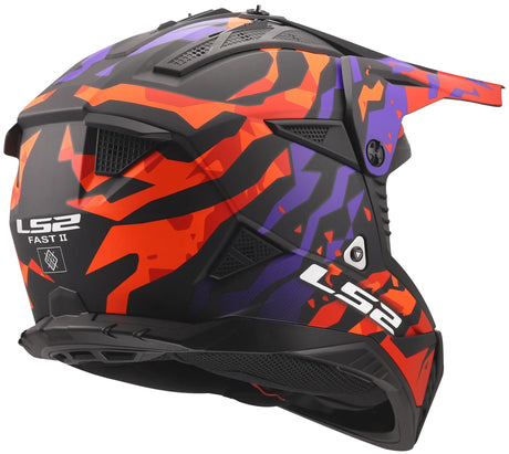 Kask motocrossowy Ls2 mx708 fast ii groteskowy kask mx708 fast ii groteskowy fioletowy lub. Matt