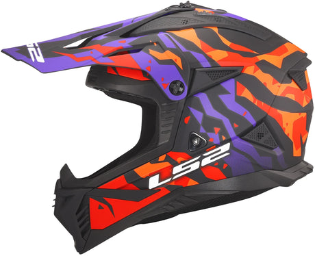 Kask motocrossowy Ls2 mx708 fast ii groteskowy kask mx708 fast ii groteskowy fioletowy lub. Matt