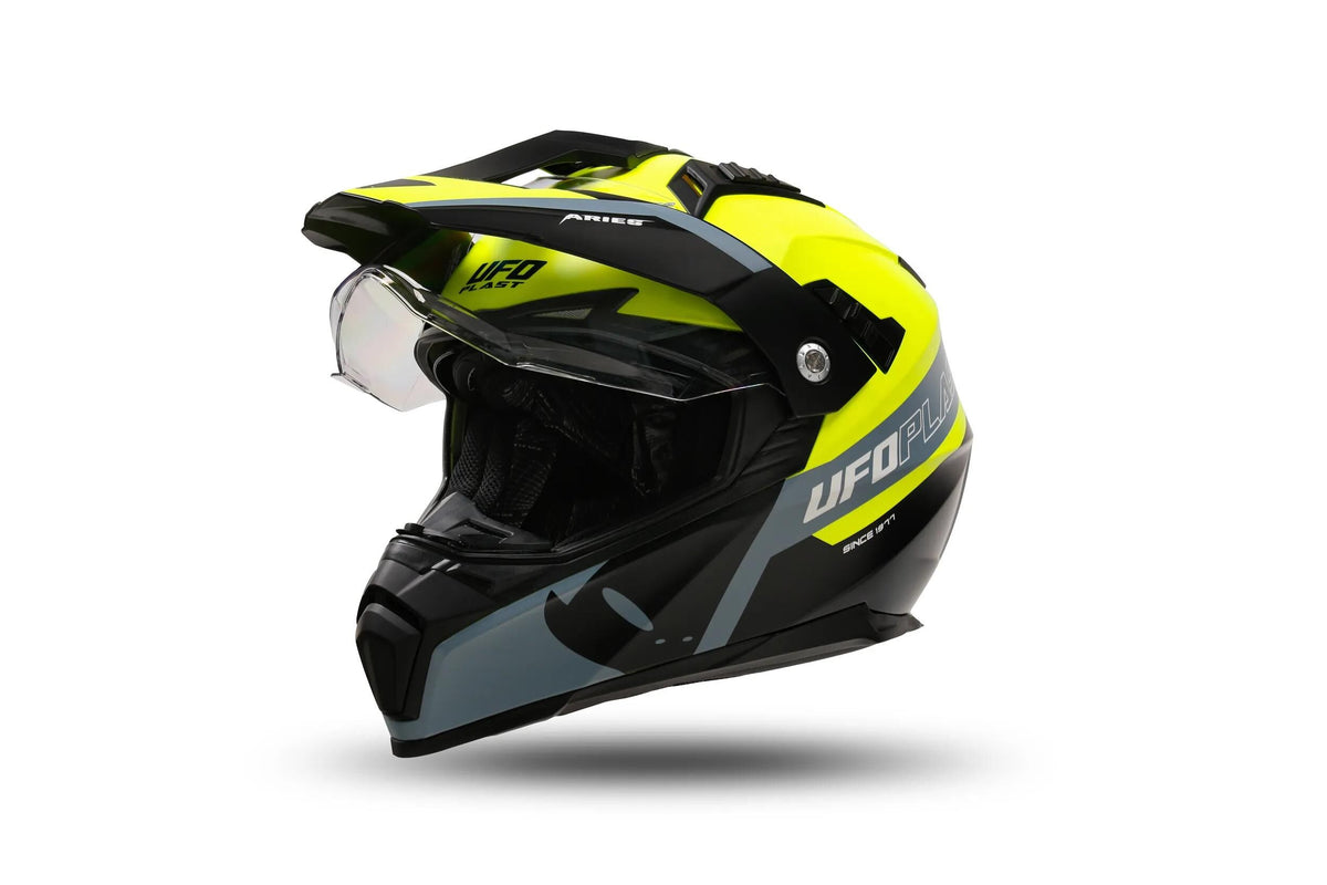 Kask enduro Ufo Plast Kask Baran Żółto-Czarny
