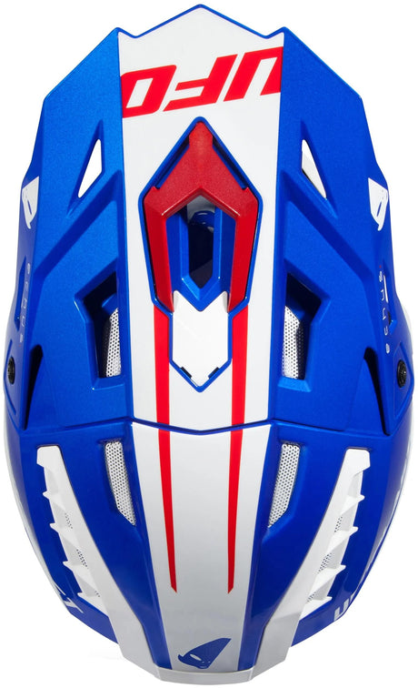 Kask motocrossowy Ufo z tworzywa sztucznego echus kask echus xs niebieski biały czerwony