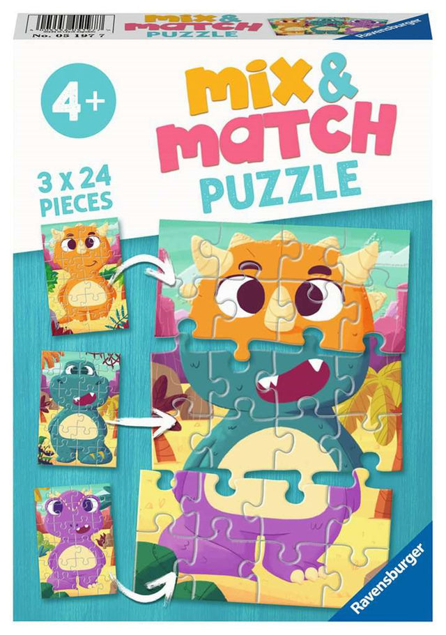 Puzzle Ravensburger Mix Match Dinos 24s