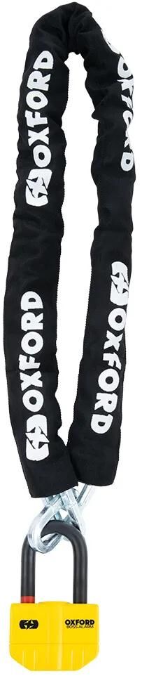 Blokada łańcuszka Oxford z alarmem, łańcuszek blokuje łańcuszek z łańcuszkiem 14 mm, alarm 12 mm x 2 m
