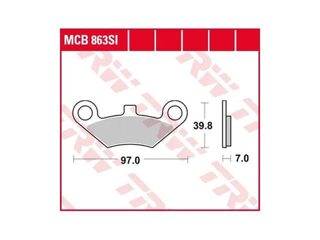 Klocki hamulcowe TRW mcb 863 klocki hamulcowe spiekane mcb 863 si