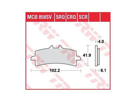 Klocki hamulcowe TRW MCB 858 klocki hamulcowe karbonowe MCB 858 CRQ