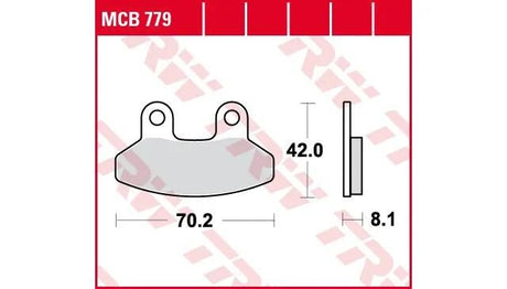 Klocki hamulcowe TRW MCB 779 organy. MCB 779