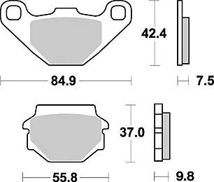Klocki hamulcowe TRW MCB 523 organy hamulcowe. MCB 523
