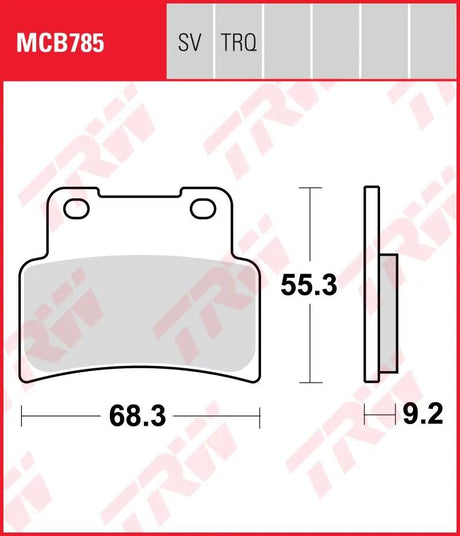 Klocki hamulcowe TRW mcb 785 klocki hamulcowe spiekane mcb 785 sv