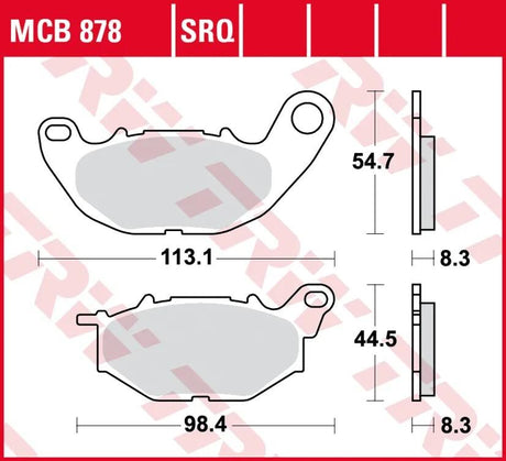 Klocki hamulcowe TRW mcb 878 klocki hamulcowe spiekane mcb 878 trq