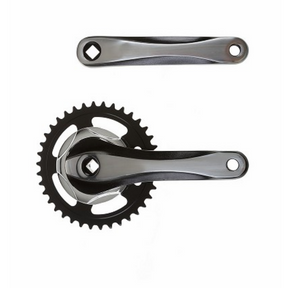Falkx 2 Tone Crankset 38T Czarny silver
