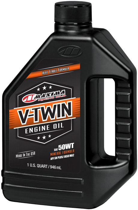 Maxima Racing Oils Olej silnikowy V-Twin Mineralny olej silnikowy Maxima V-Twin Mineral SAE 50W 946ml