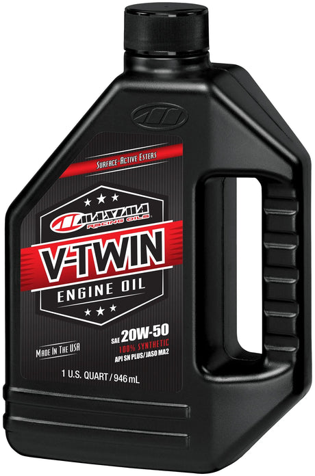 Oleje wyścigowe Maxima olej silnikowy v-twin w pełni syntetyczny olej silnikowy maxima v-twin w pełni syntetyczny. 20w-50 946ml
