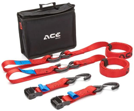 Acebikes zurrgurtsatz klamra krzywkowa premium zestaw pasków mocujących acebike klamra krzywkowa premium
