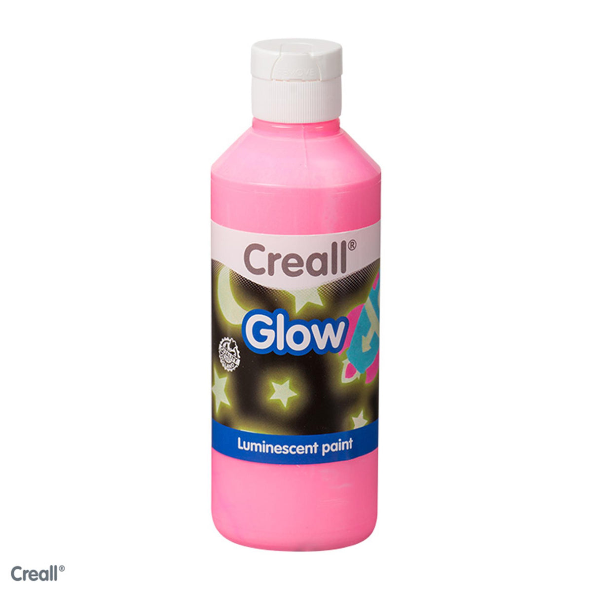 Creall świecąca w ciemności farba różowa 250ml