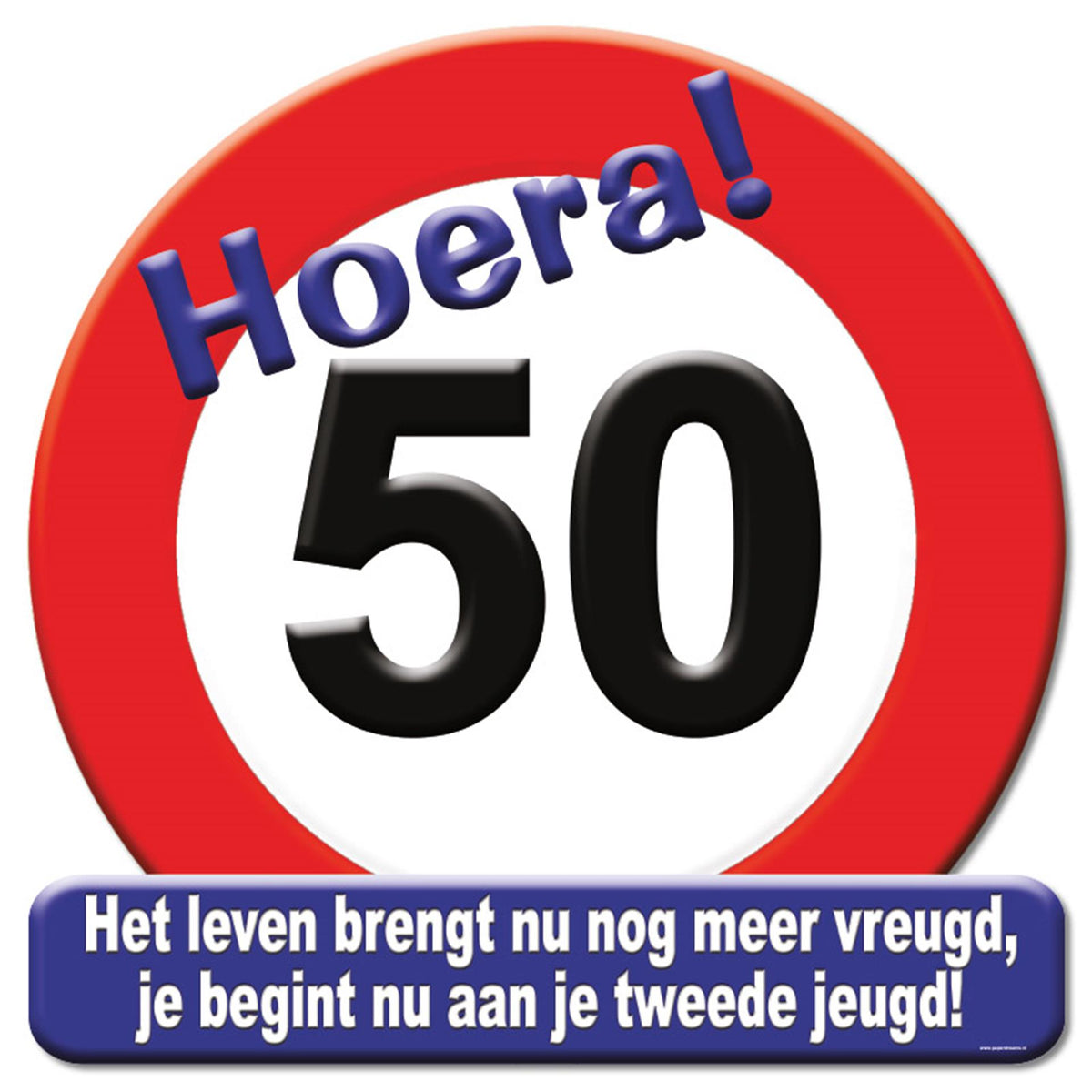 Znak drogowy tarczy hołdu Paperdreams - 50 lat