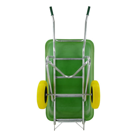 Taczka produktów Fort fs 350l, podstawa ocynkowana na zielono, koło 2 mm