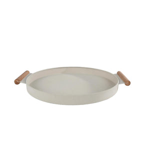 Taca Ray beżowa metalowa 42x36x3cm