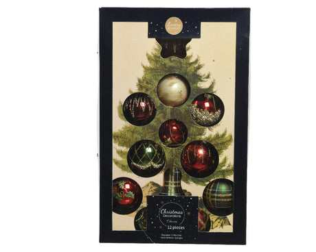 Luksusowe bombki świąteczne Decoris łączą w sobie szklane bożonarodzeniowe kolory