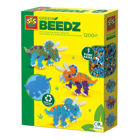 Ses Creative ses green beedz - zestaw koralików do naprasowania Dino Triceratops