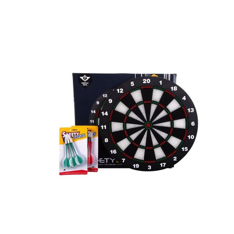 Tarcza przyjazna dzieciom Longfield - ø 42 cm - w zestawie 2 zestawy rzutek softip 18 gramów - bezpieczna tarcza dla dzieci - bezpieczeństwo dziecka -