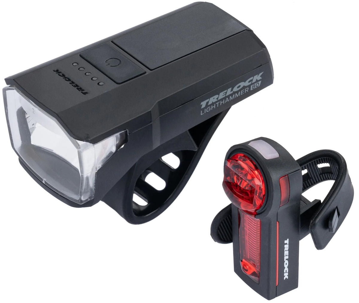 Zestaw oświetlenia led Trelock na baterie Lighthammer ls 480 ls 740 bat.zestaw świateł led ls 480 ls740 ze światłem stop