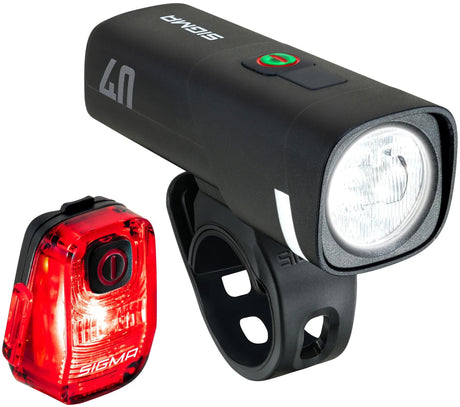 Sigma sport leuchten zestaw aura 40 hiro 10 jedź bezpiecznie do szkoły zestaw akumulatorów sigma aura 40 + hiro 10 rts va.
