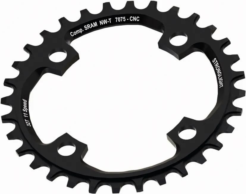 Obręcz do łańcucha Stronglight 38t bcd 104 alu, czarna