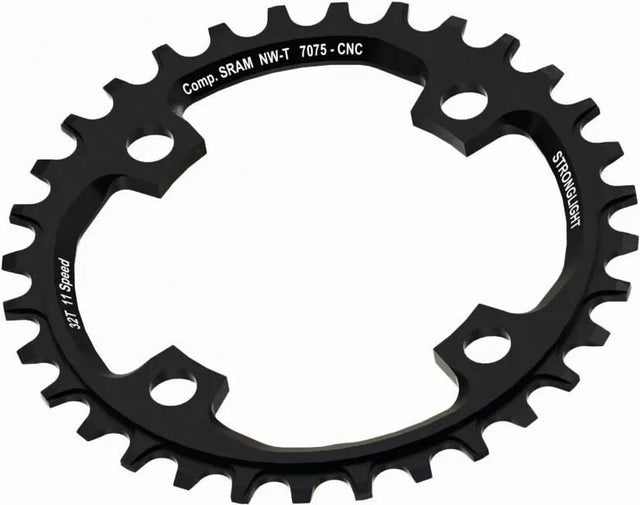 Obręcz do łańcucha Stronglight 38t bcd 104 alu, czarna