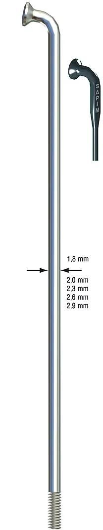 Sapim speiche lider szprychowy sst 2x256mm b
