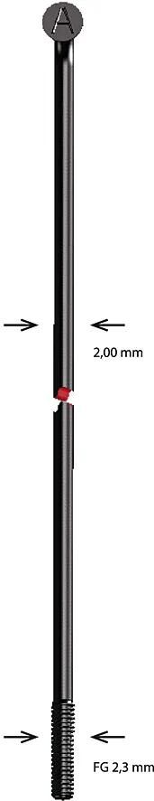 Szprycha Alpina szprycha ze stali nierdzewnej 2x92mm